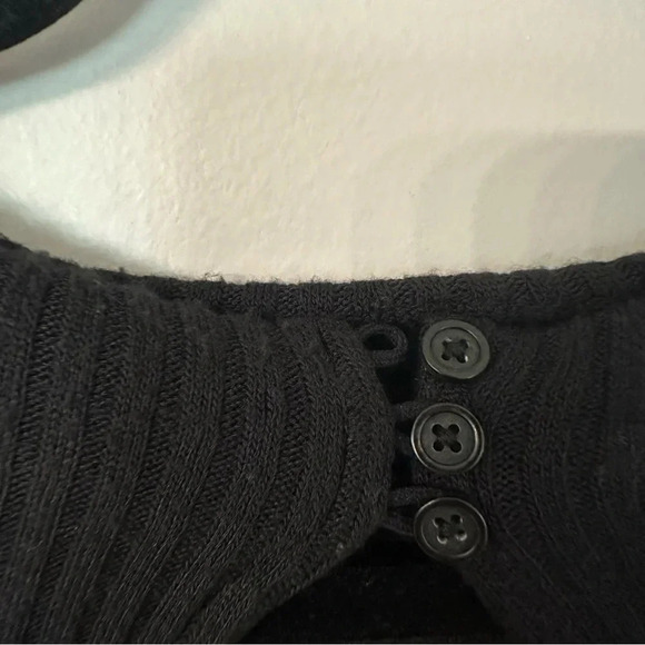 American Eagle Women’s Black Sleeveless Ribbed Dress with Keyhole Back Sz M GUC - Picture 7 of 9